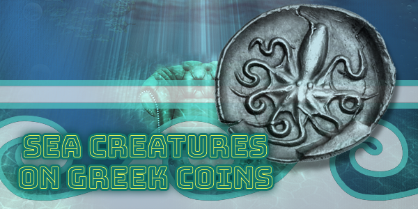 Sea Creatures on Greek Coins - Octopus