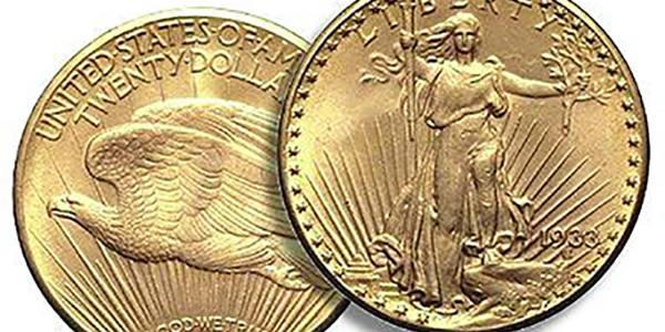 United States 1933 Saint-gaudens $20 Double Eagle gold coin