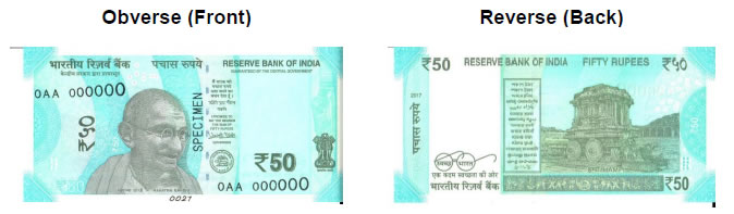Reserve Bank of India issues new 50 rupee banknote