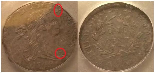 Struck Fake 1798 S-158 large cent