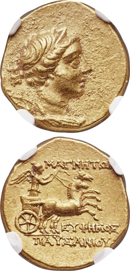 Gold Stater of Magnesia. Images courtesy Heritage Auctions