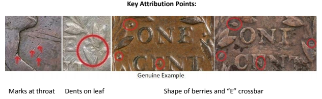 Attribution page for 1797 "S-136" counterfeit Large Cent. Images courtesy Jack D. Young