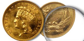 Counterfeit Coin Detection - 1882 $3 US Gold Coin