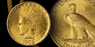Stack's Bowers Offers Near-Gem 1908 Motto Indian Eagle in September Online Auction