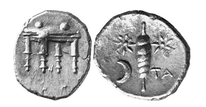 Tarentum Trihemiobol - Crescent and Star coin