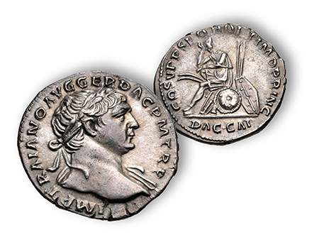 Trajan 98-117 CE, Denarius, Dacia