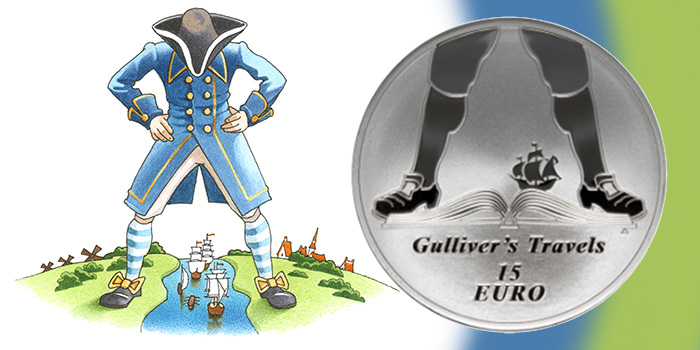 Gulliver's Travels 15 Euro Silver Coin