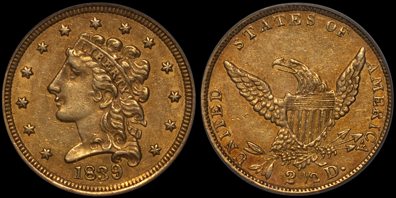 1861-D $1.00 PCGS AU55 CAC. Images courtesy Doug Winter