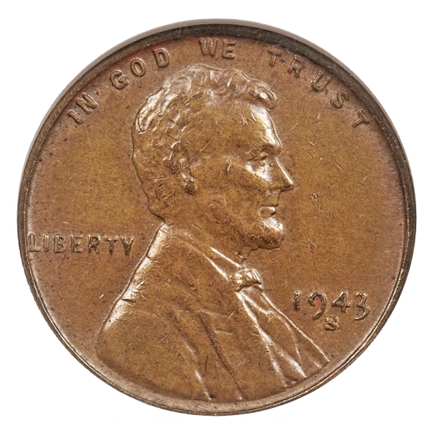 1943-S Lincoln Cent Error Bronze Planchet