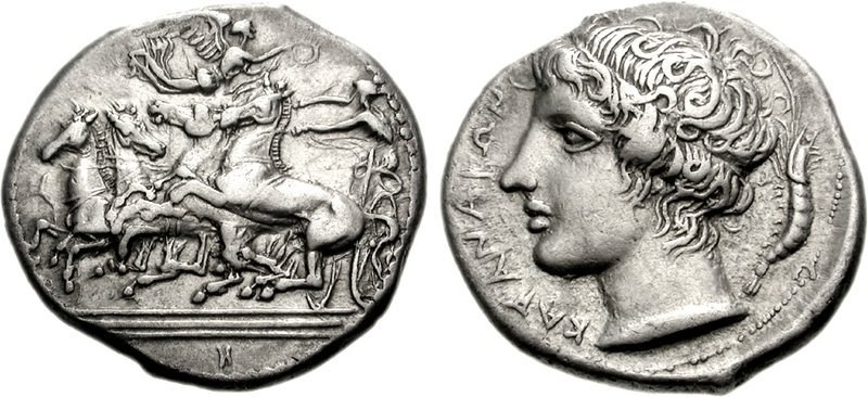Catana Tetradrachm. Images courtesy of Classical Numismatic Group, Inc. (CNG) and Numismatic Guaranty Corporation (NGC)