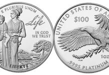 United States 2018 Preamble to the Declaration of Independence: Life Platinum Proof Eagle Coin