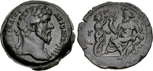 Emperor Marcus Aurelius on Copper Drachm, NGC Ancients