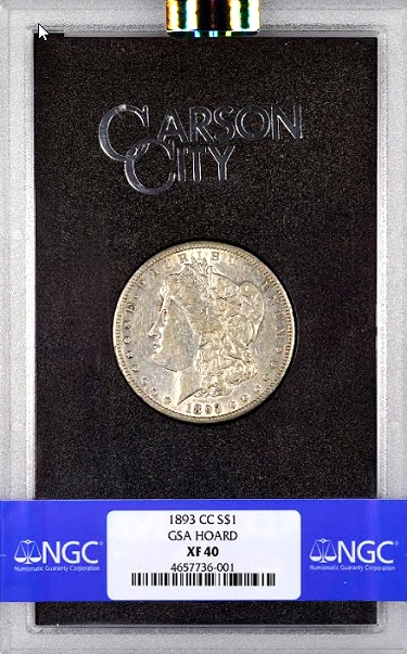 Numismatic Guaranty Corporation® (NGC®) has graded the only 1893-CC Morgan Dollar known in a GSA Hoard "hard pack." The unique rarity was submitted to NGC at last week's 2018 Florida United Numismatists (FUN) show in Tampa, Florida