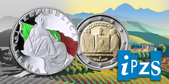 Mint of Italy 2018 Commemorative Coins Constitution 