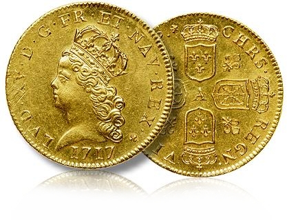 France. 2 Louis d'Or de Noailles, 1717-A (Paris). The Greatest World Coin Auction - The Millennia Collection, Part 5: Gold Coins as World Currencies