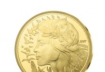 Obverse, France 2017 marianne 5,000 Euro Gold Proof Coin. Image courtesy Monnaie de Paris