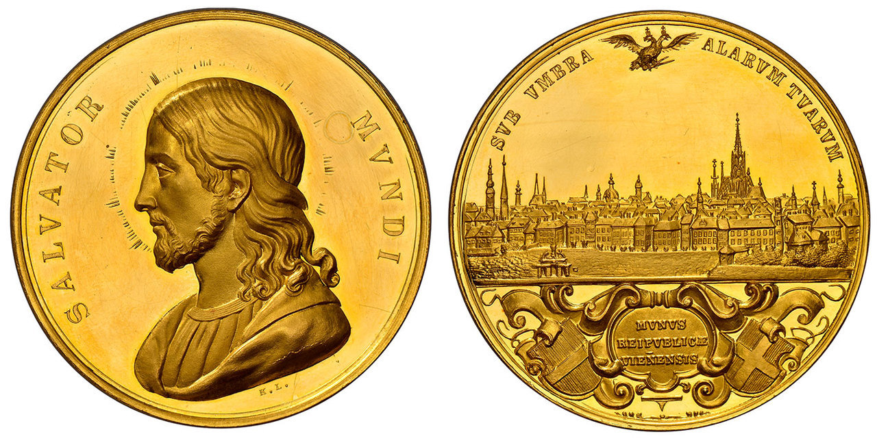 AUSTRIA. Vienna. (1843-56) AV Medallic 12 Ducats. Images courtesy Atlas Numismatics
