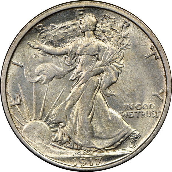 1917-S Walking Liberty Half Dollar Obverse