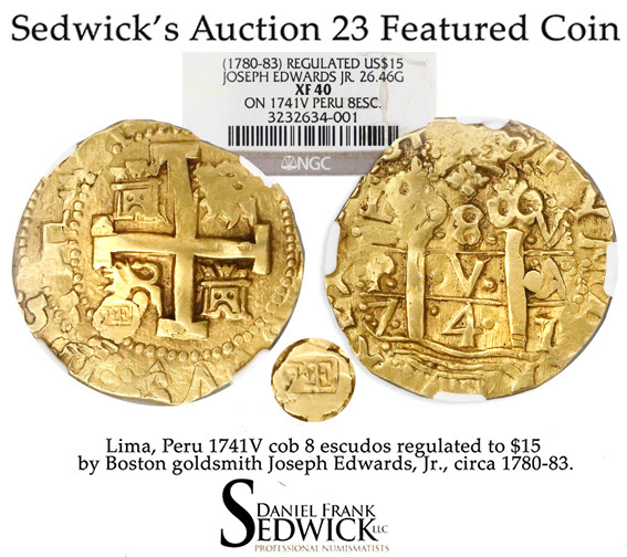 Featured coin from Daniel Frank Sedwick's Treasure and World Coin Auction 23