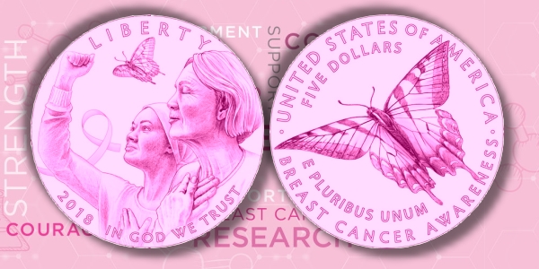 Breast Cancer Pink Gold Commemorative Coin