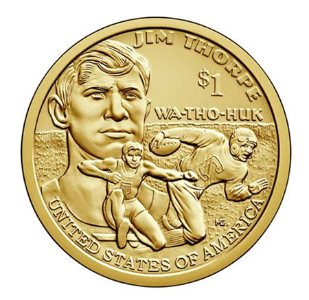 Jim Thorpe $1 Wa-Tho-Huk United States Mint