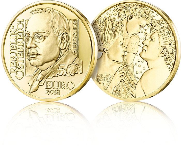 Alfred Adler 50 Euro Coin - Austrian Mint