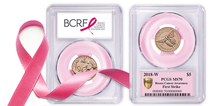 PCGS Donates to Breast Cancer Research Foundation with “Submissions for a Cure” Coin Grading Program