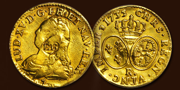 Possibly Unique Louis d’Or Gold Coin Regulated by Ephraim Brasher