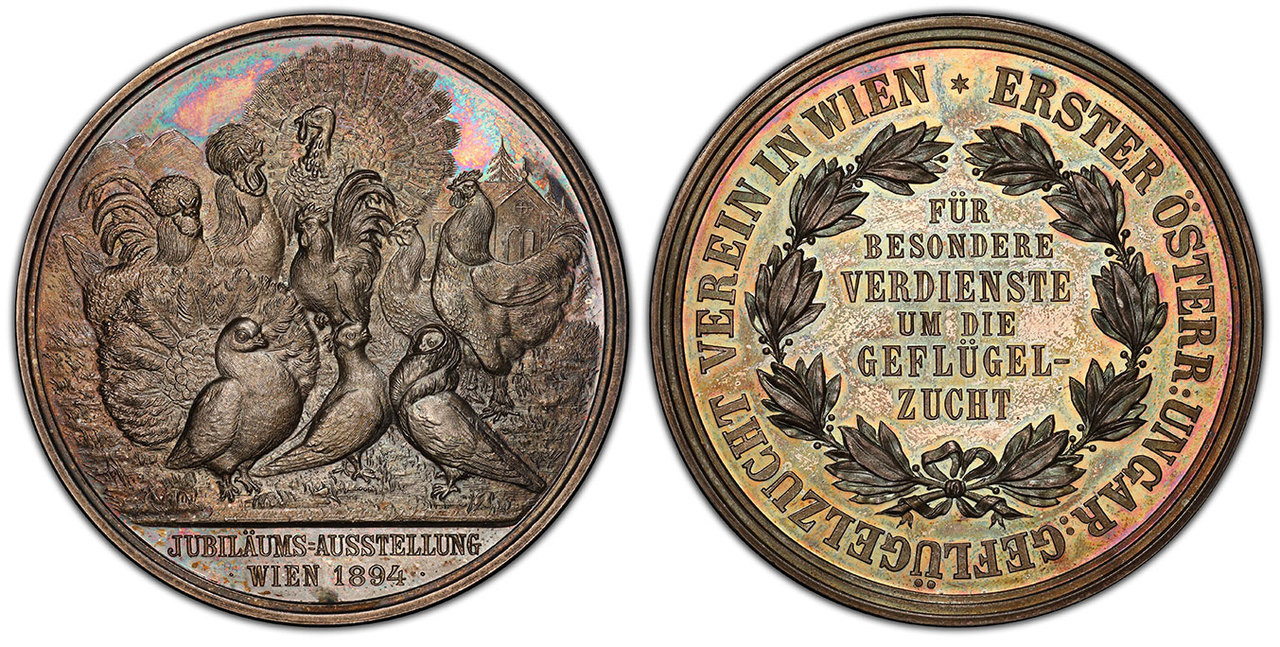 AUSTRIA. Franz Joseph I. 1894 AR Medal. Images courtesy Atlas Numismatics