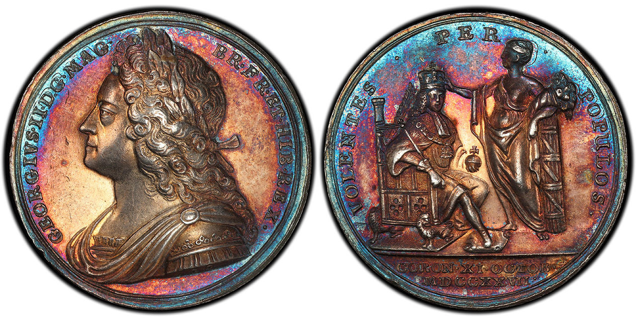 GREAT BRITAIN. George II. 1727 AR Medal. Images courtesy Atlas Numismatics