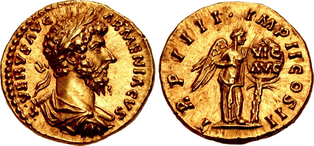 ROMAN IMPERIAL. Lucius Verus. (Emperor, 161-169 AD). Struck 164 AD. AV Aureus. Images courtesy Atlas Numismatics
