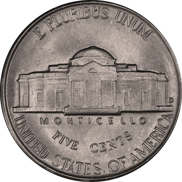 1947-D Jefferson Nickel reverse