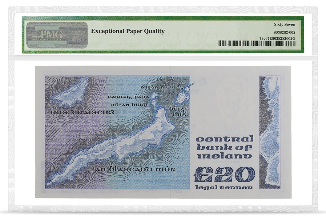 Ireland - Republic, Central Bank, Pick# 73c, 1987-92, £20, back