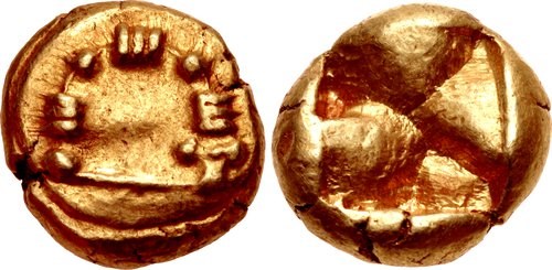 Ionia hecte, uncertain mint, c.600 to 550 BCE. Images courtesy CNG, NGC