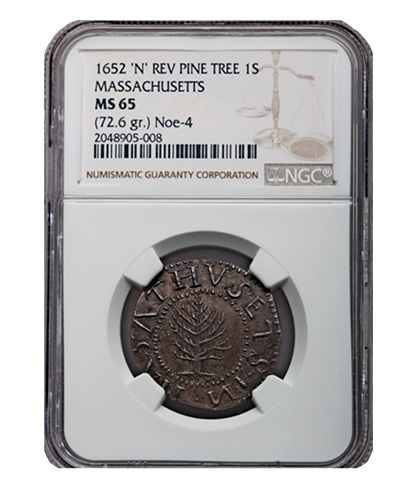 1652 'N' Rev Pine Tree Shilling
