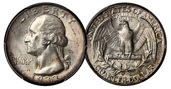 1932-D Washington Quarter PCGS MS64. Price Realized: $1,587.43.