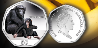 2018 Gibraltar Primates 50p Coin Series 3rd Coin Red Colobus Monkey