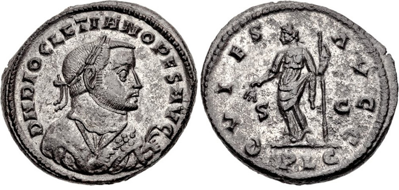 Nummus of Diocletian, struck in Lyons. Images courtesy CNG