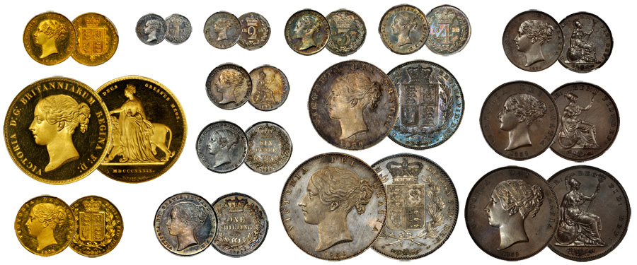 UK Una and the Lion Proof Set. Images courtesy Stack's Bowers Auctions