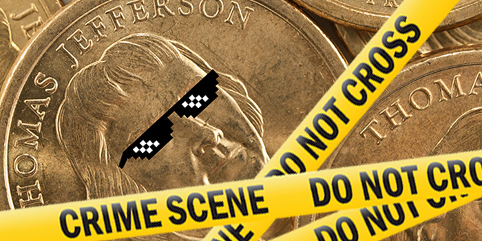 Numismatic Crime - Presidential Dollar - Jefferson Dollar