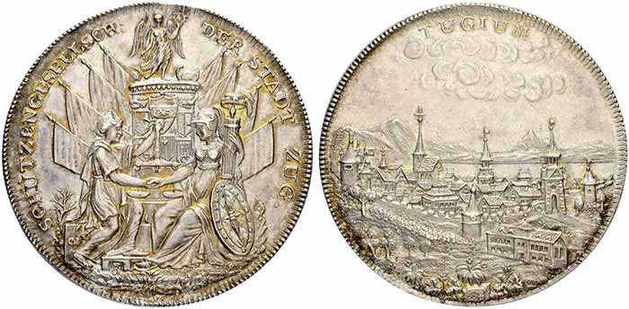 Switzerland Zug Silver Medal. Sincona 47.