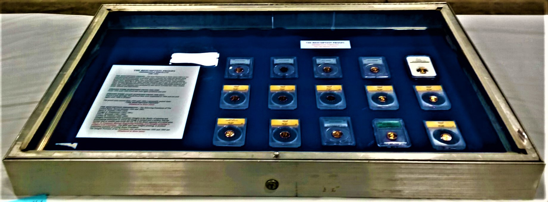 Exhibit of Resumption Proof Set: 1950-1964 at 2018 Texas Numismatic Association Coin Show, courtesy of Thomas Daniel Bowers Jr.