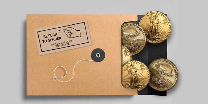Gold Coins Envelope
