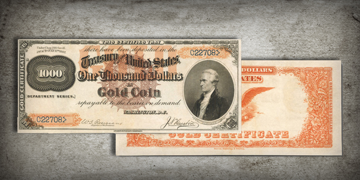 $1000 Gold Certificate