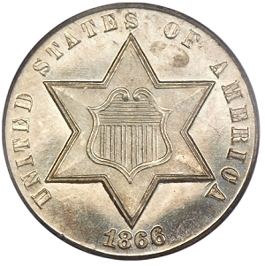 three cent silver coin Type 3