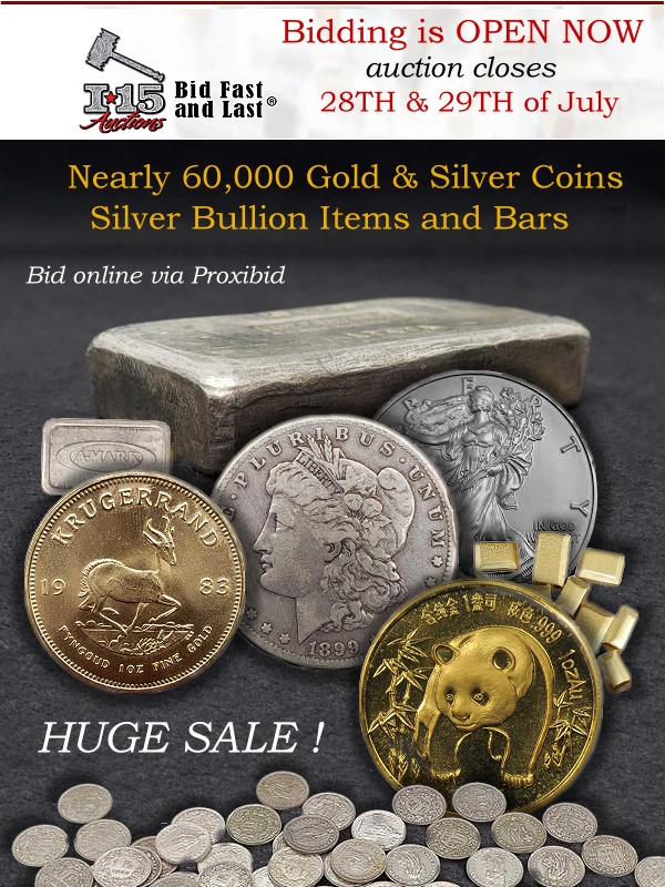 coin and silver bullion items auction