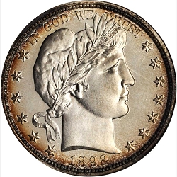 1892 Barber Half Dollar. Proof-67 (NGC). CAC