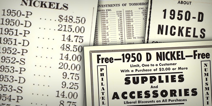 1950-D Jefferson Nickels Ads