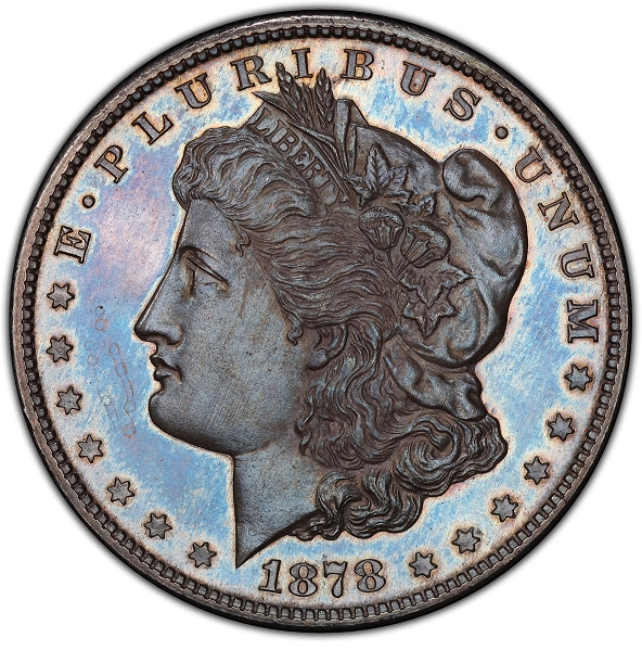 Professional Coin Grading Service has certified the only known specimen morgan dollar  -  VAM 58 variety 1878-S graded PCGS SP65. 