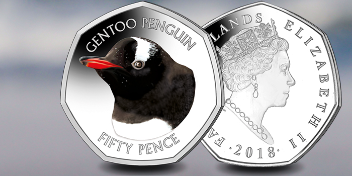 Pobjoy Mint - 2018 Gentoo Penguin Fifty Pence Coin